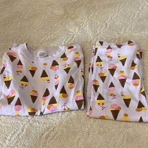 Hanna Andersson Pink Ice Cream Print Kids Pajamas